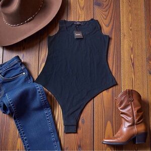 NWT Y&R Young & Reckless Black Sleeveless Bodysuit  Juniors large